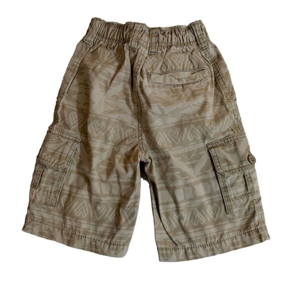 Carter's Boys Size 6 Cargo Shorts Tan Drawstring Elastic Waist Pockets Long - Picture 2 of 3